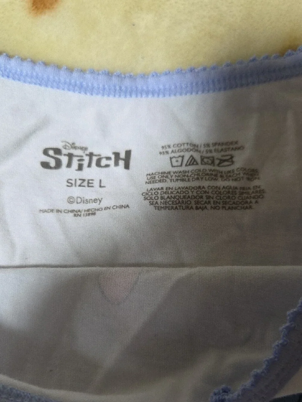 Disney Stitch 'Just Chill' Pajama Cami & Shorts Set - Light Blue & White